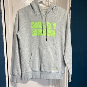 Under Armour Women's Gray Hoodie with Neon Green Logo